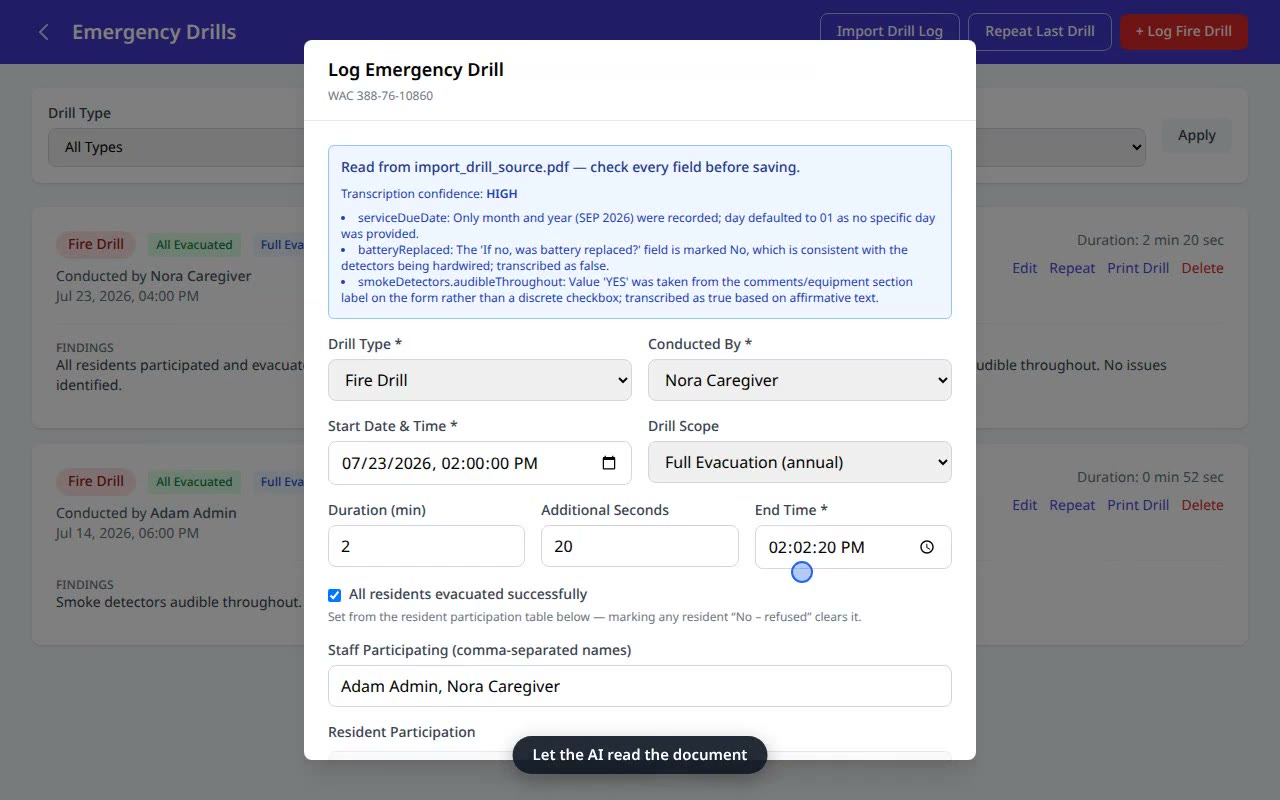 Import a Completed Drill Log — VentoFlo walkthrough