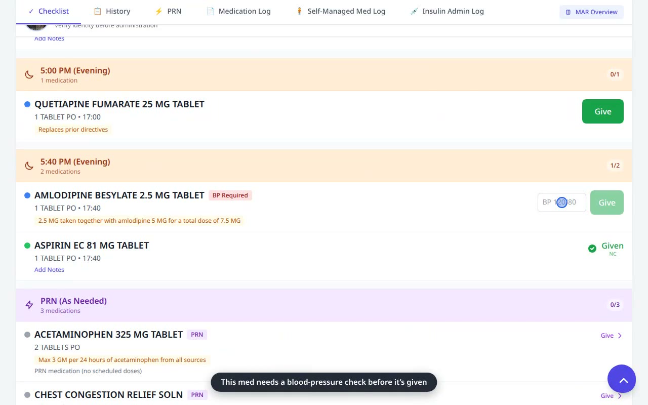 Give a Med with a Safety Pre-Check — VentoFlo walkthrough