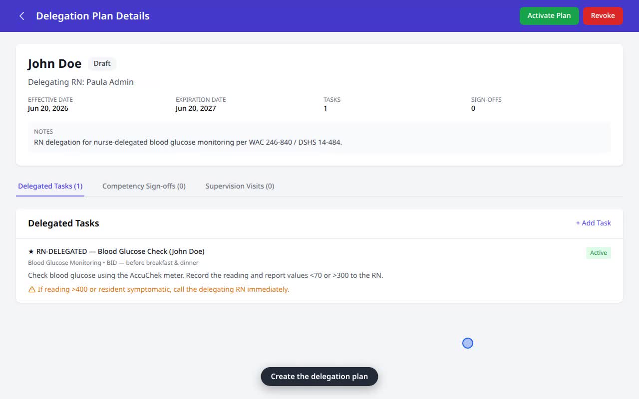 Build an RN Delegation Plan