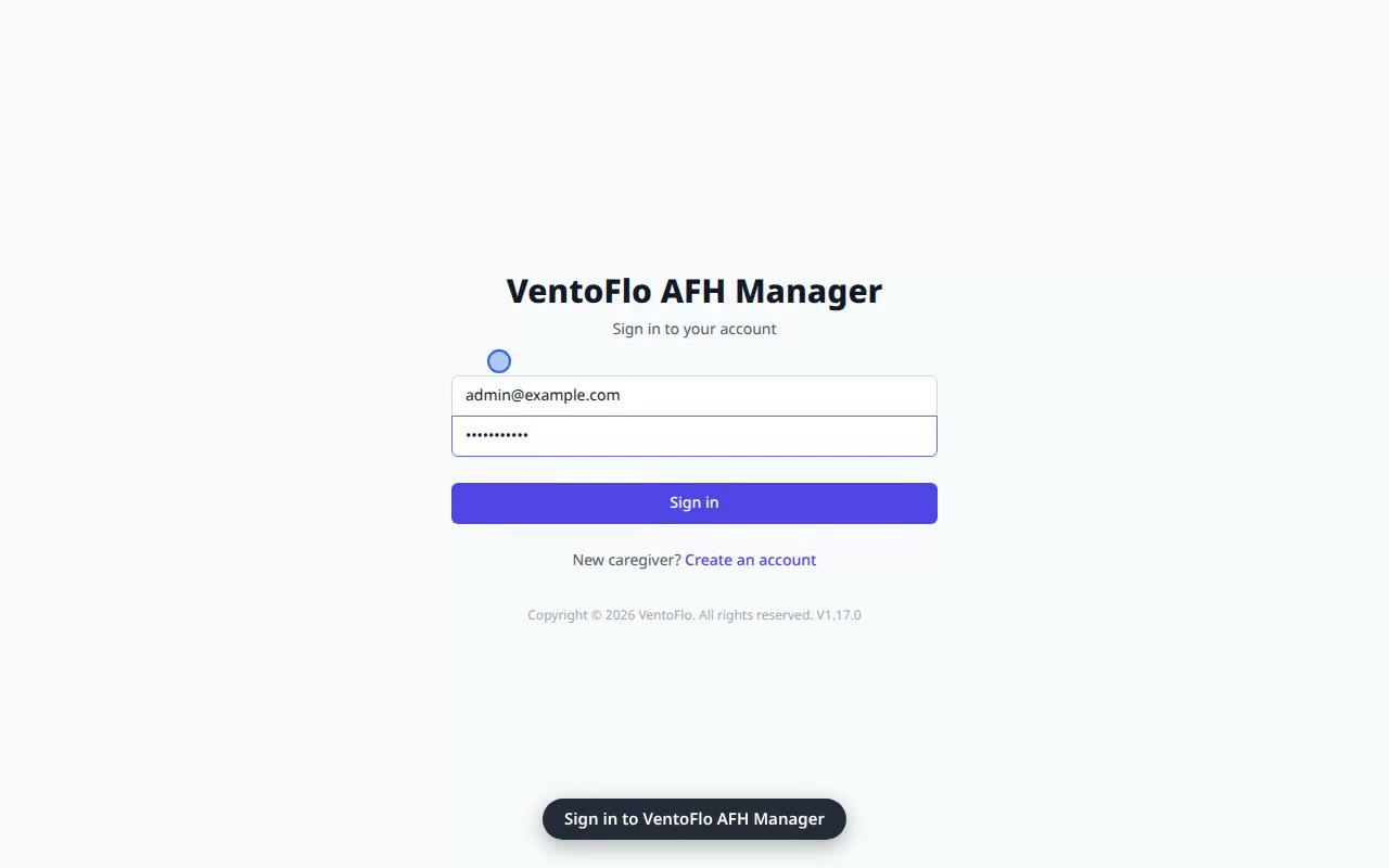 Generate the Official HCA 13-0126 — VentoFlo walkthrough